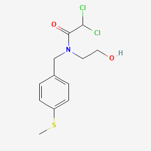 molecular formula C12H15Cl2NO2S B1664968 Acetamide, 2,2-dichloro-N-(2-hydroxyethyl)-N-(p-(methylthio)benzyl)- CAS No. 3576-65-6