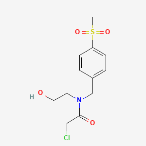 Acetamide, 2-chloro-N-(2-hydroxyethyl)-N-(p-(methylsulfonyl)benzyl)-