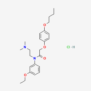 Acetamide, 2-(p-butoxyphenoxy)-N-(2-(dimethylamino)ethyl)-N-(m-ethoxyphenyl)-, hydrochloride