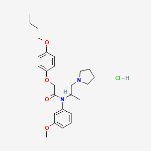 Acetamide, N-(m-anisyl)-2-(p-butoxyphenoxy)-N-(1-methyl-2-(1-pyrrolidinyl)ethyl)-, hydrochloride
