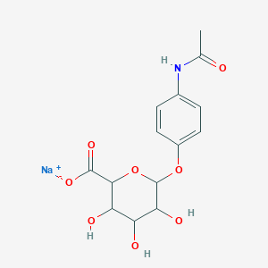 molecular formula C14H16NNaO8 B1664980 Acetaminophen Glucuronide Sodium Salt CAS No. 120595-80-4
