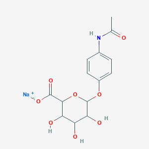 molecular formula C14H16NNaO8 B1664980 6-(4-乙酰氨基苯氧基)-3,4,5-三羟基-2-氧杂环己烷羧酸钠 CAS No. 120595-80-4