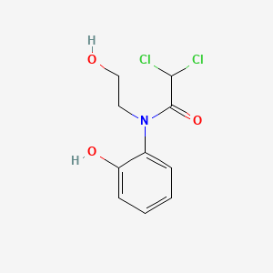 molecular formula C10H11Cl2NO3 B1664983 Acetanilide, 2,2-dichloro-2'-hydroxy-N-(2-hydroxyethyl)- CAS No. 3613-84-1