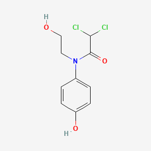 molecular formula C10H11Cl2NO3 B1664984 Acetanilide, 2,2-dichloro-4'-hydroxy-N-(2-hydroxyethyl)- CAS No. 3613-83-0