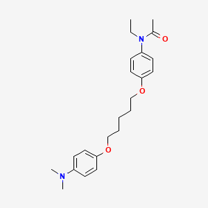molecular formula C23H32N2O3 B1664986 N-[4-[5-[4-(dimethylamino)phenoxy]pentoxy]phenyl]-N-ethylacetamide CAS No. 102753-74-2