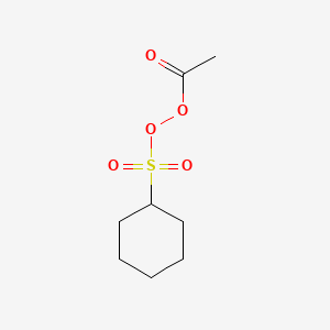 molecular formula C8H14O5S B1664994 Peroxide, acetyl cyclohexylsulfonyl CAS No. 3179-56-4