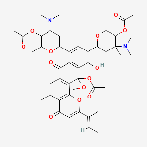 molecular formula C46H58N2O13 B1664995 Acetylkidamycin CAS No. 39293-24-8
