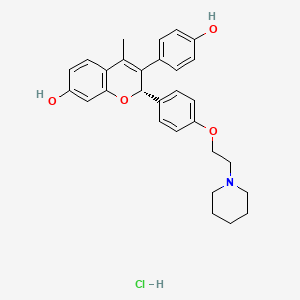 molecular formula C29H32ClNO4 B1665000 Acolbifene Hydrochloride CAS No. 252555-01-4