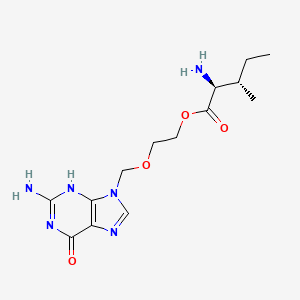 molecular formula C14H22N6O4 B1665004 阿昔洛韦 L-异亮氨酸酯 CAS No. 142963-63-1