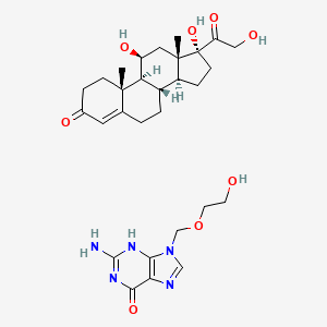 molecular formula C29H41N5O8 B1665005 Acyclovir and hydrocortisone CAS No. 439279-66-0