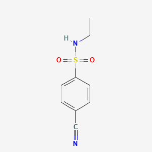 molecular formula C9H10N2O2S B1665009 苯磺酰胺，4-氰基-N-乙基- CAS No. 74670-75-0