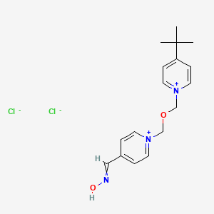 molecular formula C17H23Cl2N3O2 B1665010 (NE)-N-[[1-[(4-tert-butylpyridin-1-ium-1-yl)methoxymethyl]pyridin-1-ium-4-yl]methylidene]hydroxylamine dichloride CAS No. 25712-65-6