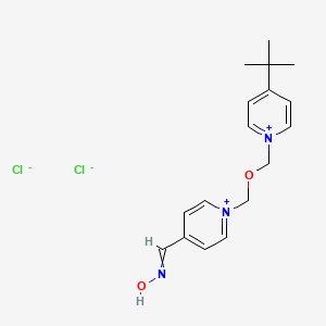 molecular formula C17H23Cl2N3O2 B1665010 N-[[1-[(4-叔丁基吡啶-1-鎓-1-基)甲氧基甲基]吡啶-1-鎓-4-基]亚甲基]羟胺；二氯化物 CAS No. 25712-65-6