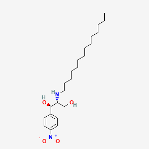 molecular formula C23H40N2O4 B1665014 1,3-Propanediol, 1-(4-nitrophenyl)-2-(tetradecylamino)-, (1R,2R)- CAS No. 366487-89-0
