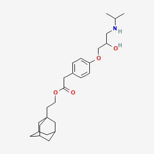 molecular formula C26H39NO4 B1665021 Adaprolol CAS No. 101479-70-3