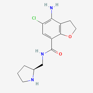 7-Benzofurancarboxamide, 4-amino-5-chloro-2,3-dihydro-N-(2-pyrrolidinylmethyl)-, (S)-