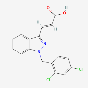 2-Propenoic acid, 3-(1-((2,4-dichlorophenyl)methyl)-1H-indazol-3-yl)-