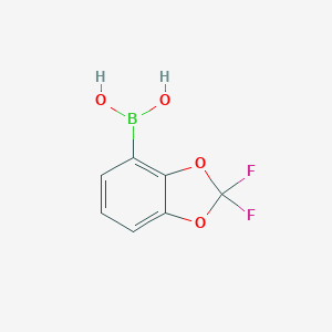 molecular formula C7H5BF2O4 B166506 (2,2-Difluorobenzo[d][1,3]dioxol-4-yl)boronic acid CAS No. 126120-87-4