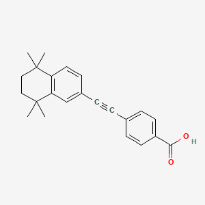 molecular formula C23H24O2 B1665076 4-(2-(5,6,7,8-Tetrahydro-5,5,8,8-tetramethyl-2-naphthalenyl)ethynyl)benzoic acid CAS No. 104561-41-3