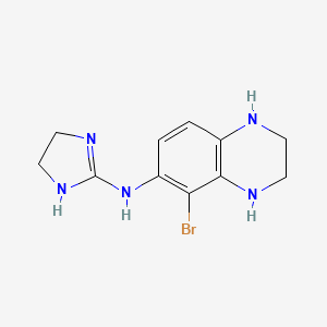 molecular formula C11H15BrN6 B1665077 5-bromo-N-(4,5-dihydro-1H-imidazol-2-yl)-1,2,3,4-tetrahydroquinoxalin-6-amine CAS No. 134892-42-5
