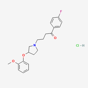 B1665088 4'-Fluoro-4-(3-(2-methoxyphenoxy)-1-pyrrolidinyl)butyrophenone hydrochloride CAS No. 21492-45-5