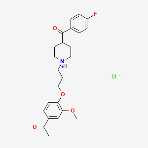 1-(3-(p-Acetyl-o-methoxyphenoxy)propyl)-4-(p-fluorobenzoyl)piperidine hydrochloride