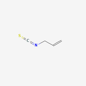 molecular formula C4H5NS<br>CH2=CHCH2N=C=S<br>C4H5NS B1665106 Allylisothiocyanate CAS No. 57-06-7