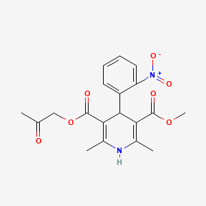 molecular formula C19H20N2O7 B1665160 Aranidipine CAS No. 86780-90-7