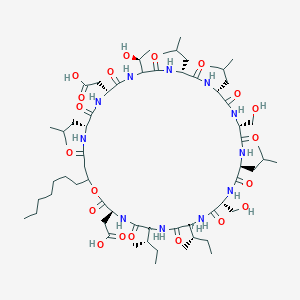 molecular formula C64H111N11O20 B1665178 Arthrofactin CAS No. 152406-36-5