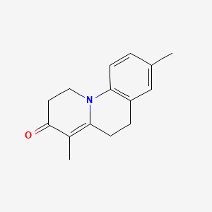 molecular formula C15H17NO B1665180 3H-Benzo(C)quinolizin-3-one, 1,2,5,6-tetrahydro-4,8-dimethyl- CAS No. 194979-95-8