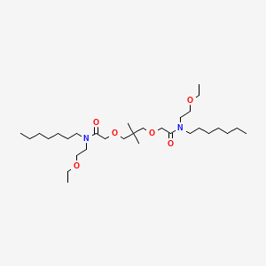 molecular formula C31H62N2O6 B1665182 3,9,13-Trioxa-6-azapentadecan-15-amide, N-(2-ethoxyethyl)-N,6-diheptyl-11,11-dimethyl-7-oxo- CAS No. 80712-94-3