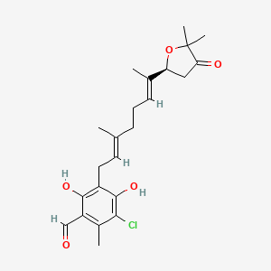 molecular formula C23H29ClO5 B1665194 Ascofuranone CAS No. 38462-04-3