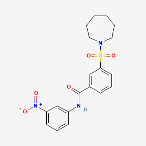 molecular formula C19H21N3O5S B1665196 3-(azepan-1-ylsulfonyl)-N-(3-nitrophenyl)benzamide CAS No. 330461-64-8