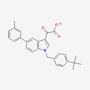 molecular formula C28H27NO3 B1665210 Aleplasinin CAS No. 481629-87-2