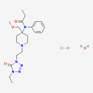 molecular formula C21H33ClN6O3 B1665221 Alfentanil hydrochloride monohydrate CAS No. 70879-28-6