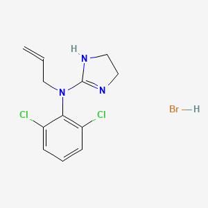 molecular formula C12H14BrCl2N3 B1665225 Alinidine hydrobromide CAS No. 71306-36-0