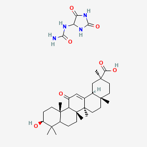 (2S,4As,6aS,6bR,10S,12aS,14bS)-10-hydroxy-2,4a,6a,6b,9,9,12a-heptamethyl-13-oxo-3,4,5,6,6a,7,8,8a,10,11,12,14b-dodecahydro-1H-picene-2-carboxylic acid;(2,5-dioxoimidazolidin-4-yl)urea