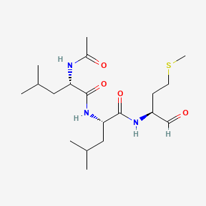 molecular formula C19H35N3O4S B1665235 N-acetylleucyl-leucyl-methioninal CAS No. 110115-07-6