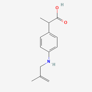 molecular formula C13H17NO2 B1665249 Alminoprofen CAS No. 71589-39-4
