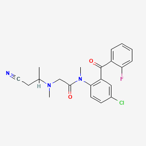 molecular formula C21H21ClFN3O2 B1665257 Alozafone CAS No. 65899-72-1