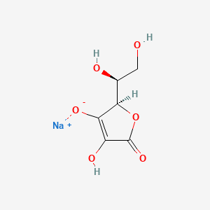 molecular formula C6H7O6.Na<br>C6H7O6Na<br>C6H7NaO6 B1665280 Sodium Ascorbate CAS No. 134-03-2