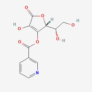 molecular formula C12H11NO7 B1665281 Ascorbyl nicotinate CAS No. 81489-64-7
