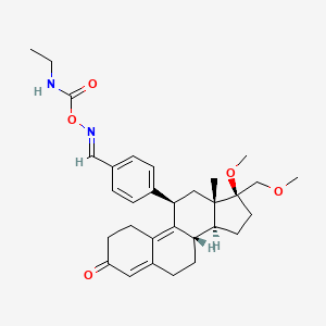 molecular formula C31H40N2O5 B1665294 Asoprisnil ecamate CAS No. 222732-94-7