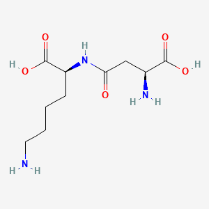 molecular formula C10H19N3O5 B1665301 N6-L-beta-Aspartyl-L-lysine CAS No. 5853-83-8
