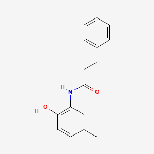 molecular formula C16H17NO2 B1665305 N-(2-hydroxy-5-methylphenyl)-3-phenylpropanamide CAS No. 393121-74-9