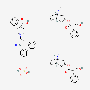 molecular formula C54H58N3O10S- B1665319 Atropine sulfate mixture with difenoxin CAS No. 79568-96-0