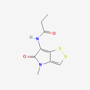 molecular formula C9H10N2O2S2 B1665326 Aureothricin CAS No. 574-95-8