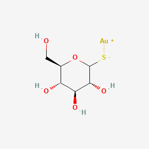 molecular formula C6H11AuO5S · xH2O B1665330 Aurothioglucose CAS No. 12192-57-3