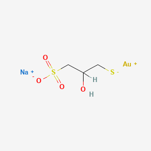 molecular formula C3H6AuNaO4S2 B1665331 Aurotioprol CAS No. 27279-43-2