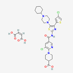 molecular formula C33H38Cl2N6O7S2 B1665335 Avatrombopag Maleate CAS No. 677007-74-8